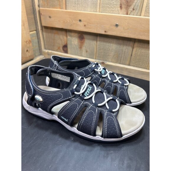 Ryka Womens Sandals Size 9.5 Wide Dark Blue Athletic Sports Shoes - Picture 1 of 6